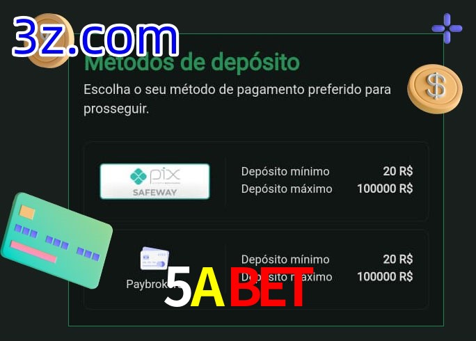 O cassino 5Abet oferece uma grande variedade de métodos de pagamento
